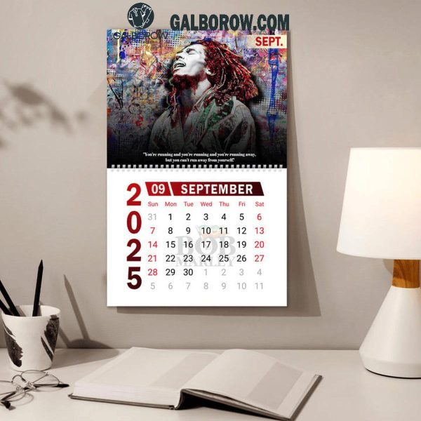 Bob Marley Happy New Year 2025 Wall Hanging Calendar