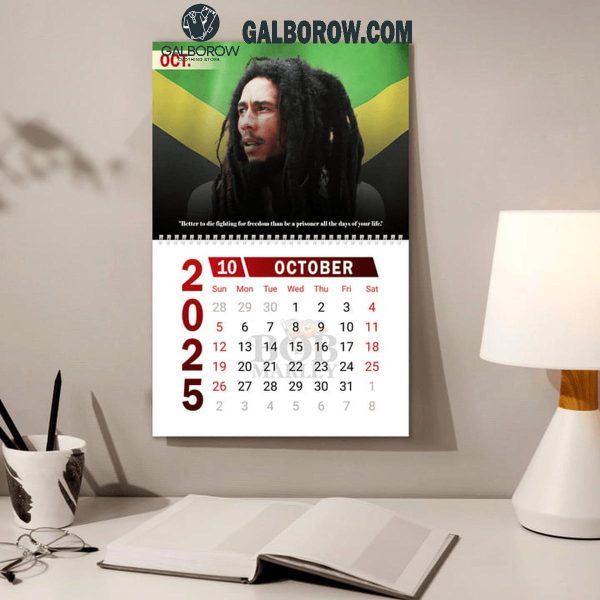 Bob Marley Happy New Year 2025 Wall Hanging Calendar