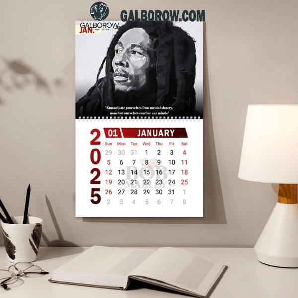 Bob Marley Happy New Year 2025 Wall Hanging Calendar