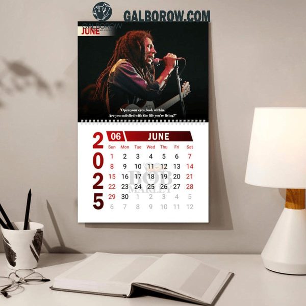 Bob Marley Happy New Year 2025 Wall Hanging Calendar