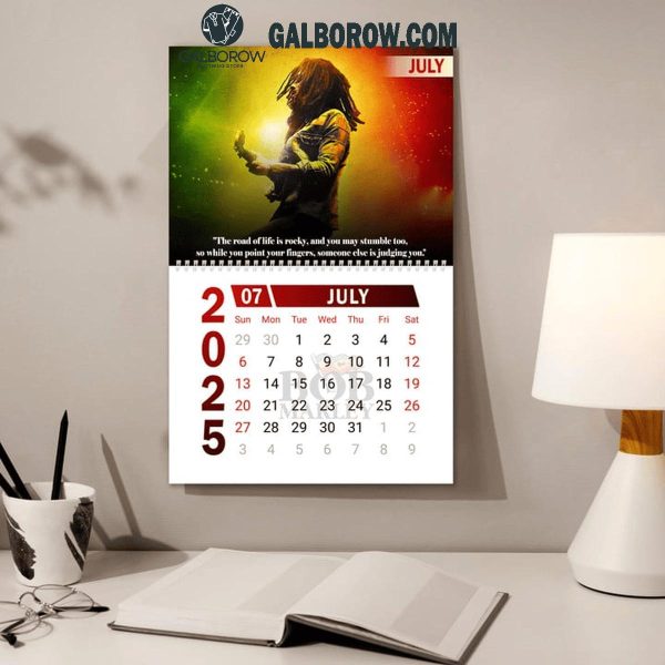 Bob Marley Happy New Year 2025 Wall Hanging Calendar