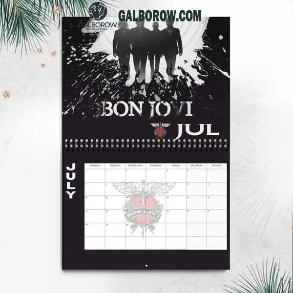 Bon Jovi Happy New Year 2025 Wall Hanging Calendar