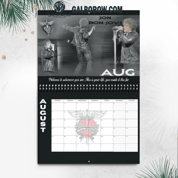 Bon Jovi Happy New Year 2025 Wall Hanging Calendar