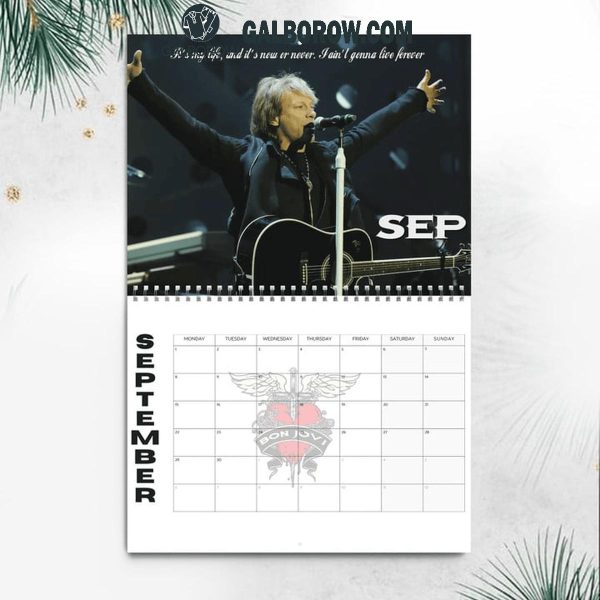 Bon Jovi Happy New Year 2025 Wall Hanging Calendar