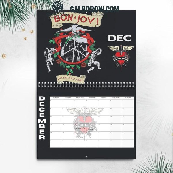 Bon Jovi Happy New Year 2025 Wall Hanging Calendar