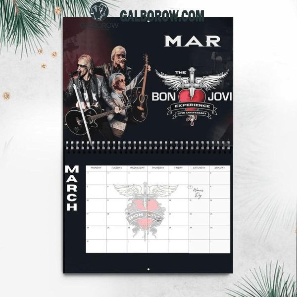 Bon Jovi Happy New Year 2025 Wall Hanging Calendar