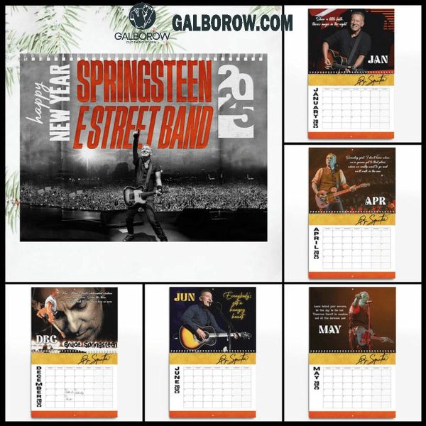 Bruce Springsteen And E Street Band 2025 Wall Hanging Calendar