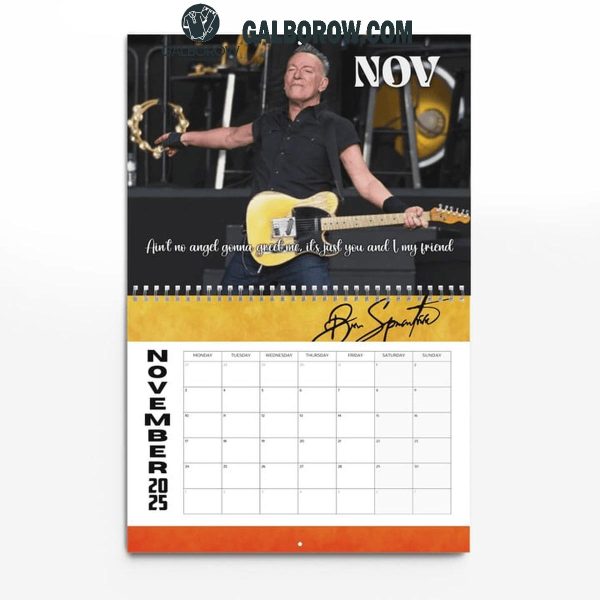 Bruce Springsteen And E Street Band 2025 Wall Hanging Calendar