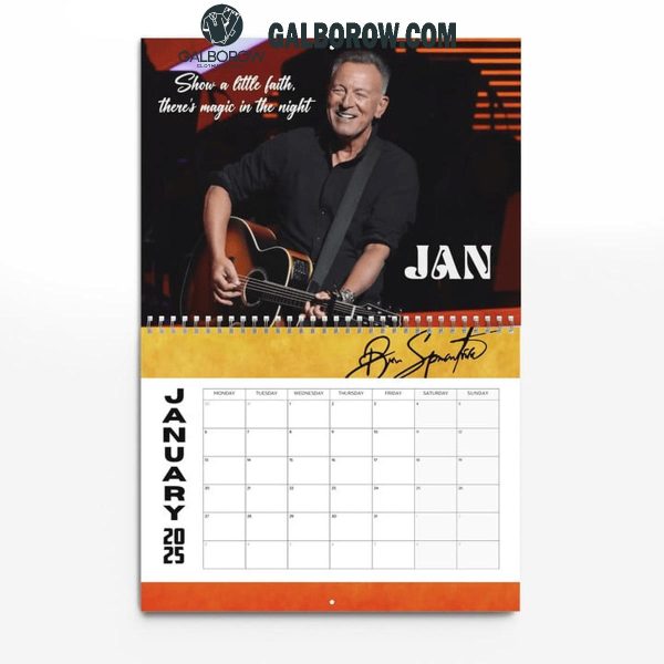 Bruce Springsteen And E Street Band 2025 Wall Hanging Calendar