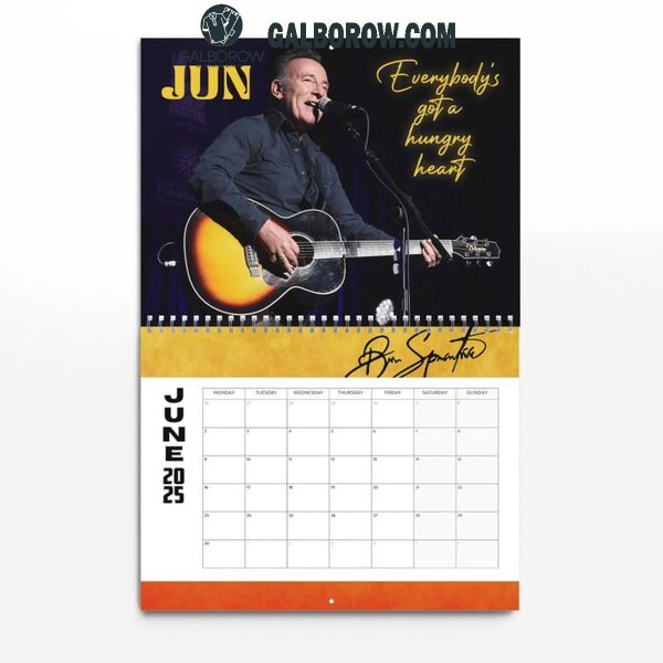 Bruce Springsteen And E Street Band 2025 Wall Hanging Calendar