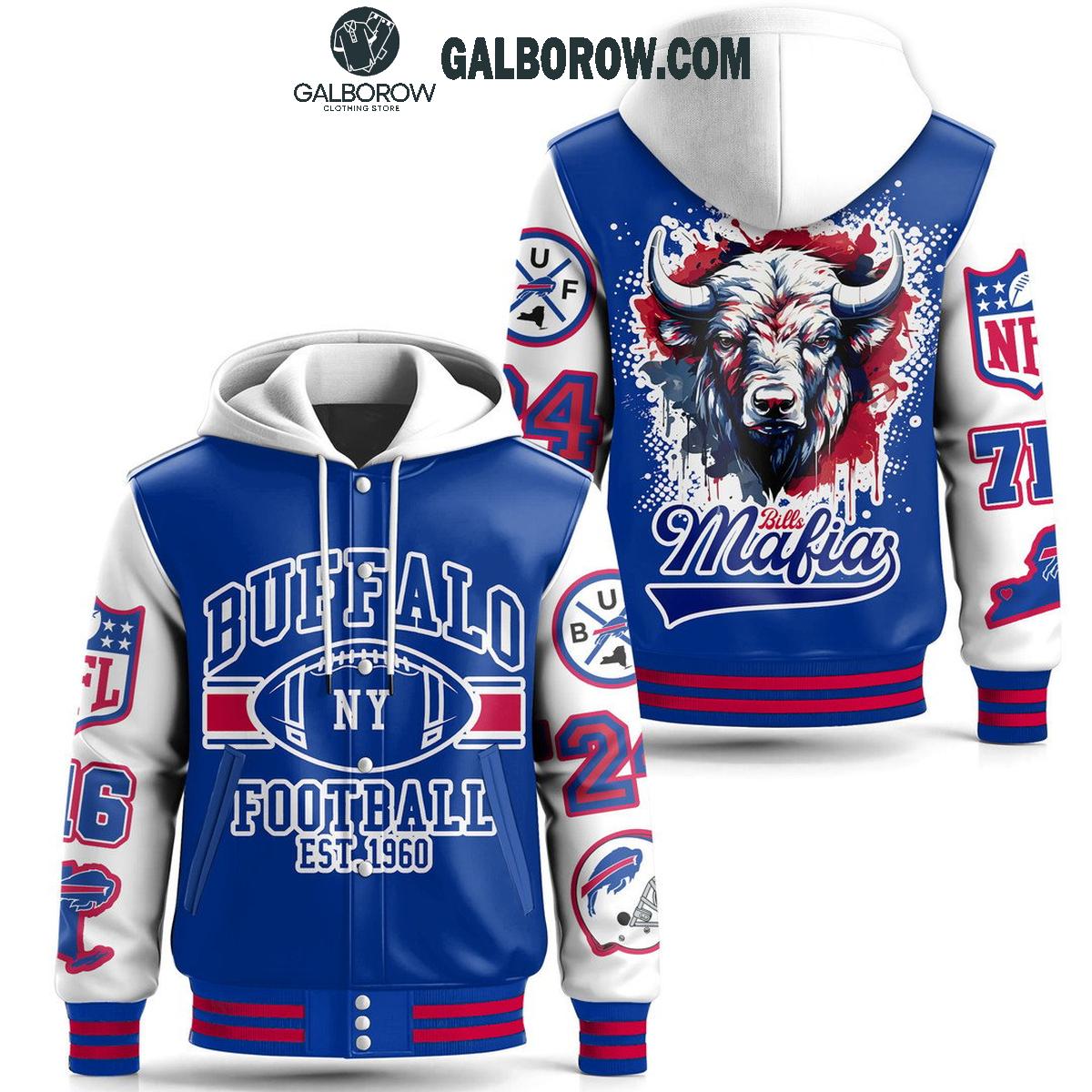 Buffalo Bills Football Est. 1960 Bill Mafia 2024 Baseball Jacket