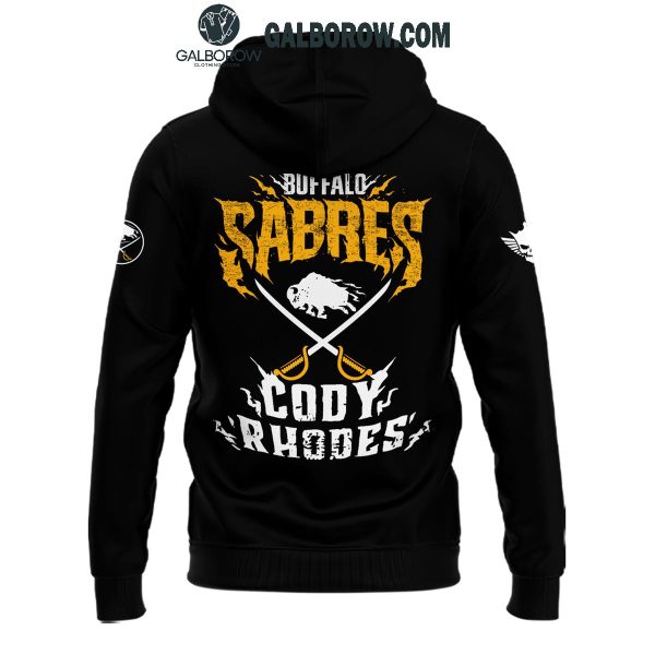 Buffalo Sabres Cody Rhodes Do The Work 2024 Black Design Hoodie T-Shirt