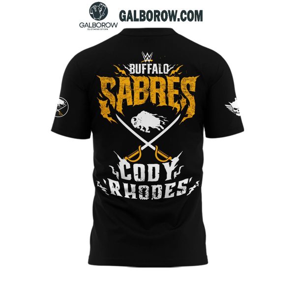 Buffalo Sabres Cody Rhodes Do The Work 2024 Black Design Hoodie T-Shirt