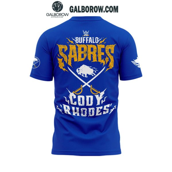 Buffalo Sabres Cody Rhodes Do The Work 2024 Hoodie T-Shirt Blue Version