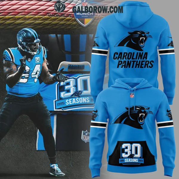 Carolina Panthers Uniform 30 Season Celebration 1995-2025 Hoodie T-Shirt