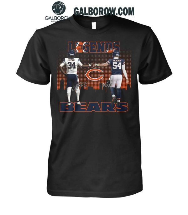 Chicago Bears The Legends Walter Payton Brian Urlacher T-Shirt