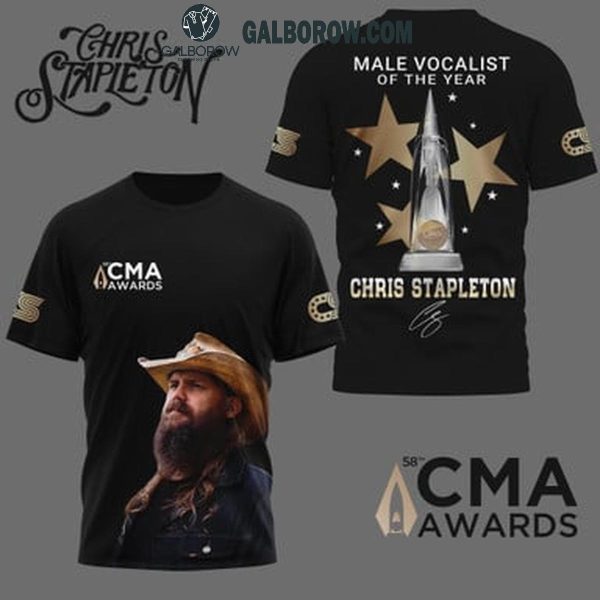 Chris Stapleton Male Vocalist Of The Year 58th CMA Award 2024 Black Hoodie T-Shirt