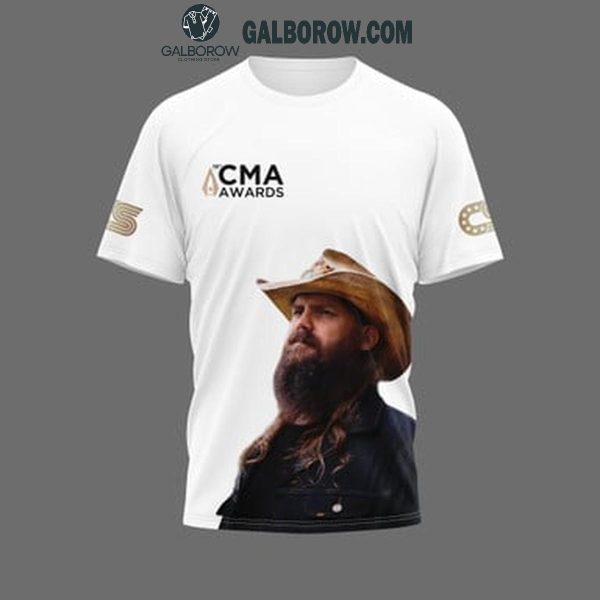 Chris Stapleton Male Vocalist Of The Year 58th CMA Award 2024 Hoodie T-Shirt White