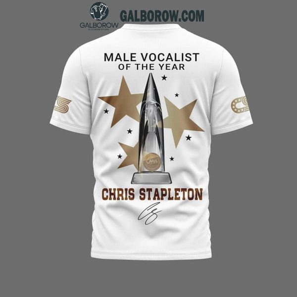 Chris Stapleton Male Vocalist Of The Year 58th CMA Award 2024 Hoodie T-Shirt White