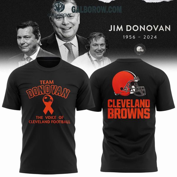 Cleveland Browns Team Donovan The Voice Of Cleveland Football Hoodie T-Shirt