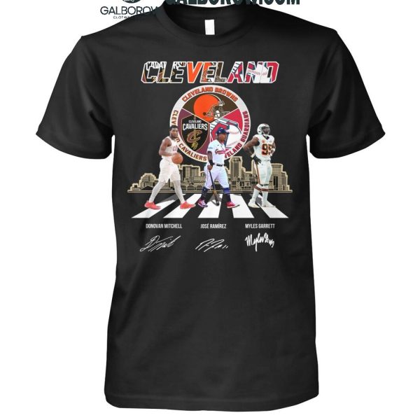 Cleveland Cavaliers Donovan Mitchell Browns Myles Garrett Guardians Ramirez T-Shirt