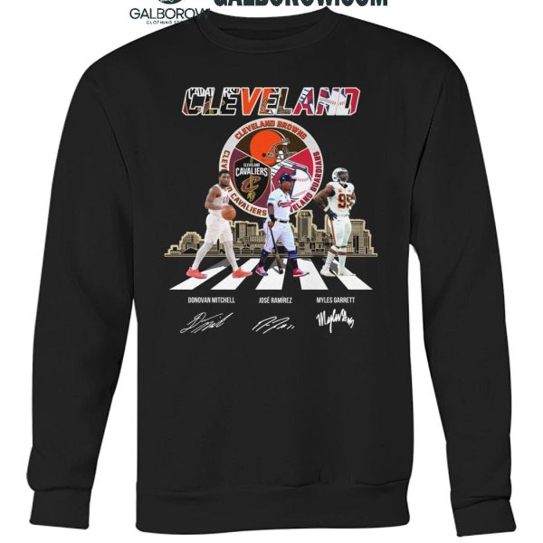 Cleveland Cavaliers Donovan Mitchell Browns Myles Garrett Guardians Ramirez T Shirt 2 Jgjuv.jpg