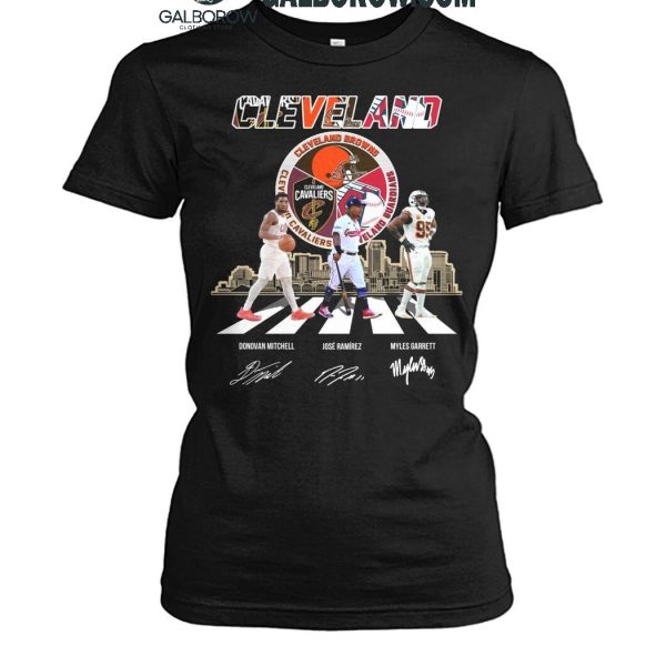 Cleveland Cavaliers Donovan Mitchell Browns Myles Garrett Guardians Ramirez T Shirt 3 ymV1X.jpg