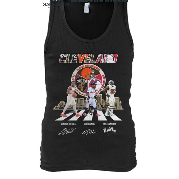 Cleveland Cavaliers Donovan Mitchell Browns Myles Garrett Guardians Ramirez T Shirt 5 3PbVi.jpg