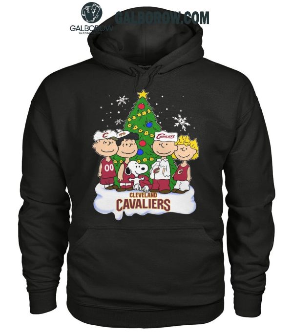 Cleveland Cavaliers Snoopy Celebrating Christmas Happy Holidays T-Shirt