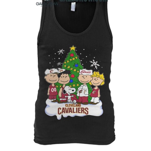 Cleveland Cavaliers Snoopy Celebrating Christmas Happy Holidays T Shirt