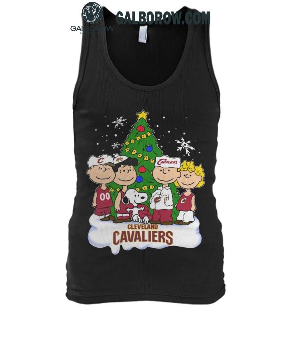 Cleveland Cavaliers Snoopy Celebrating Christmas Happy Holidays T-Shirt