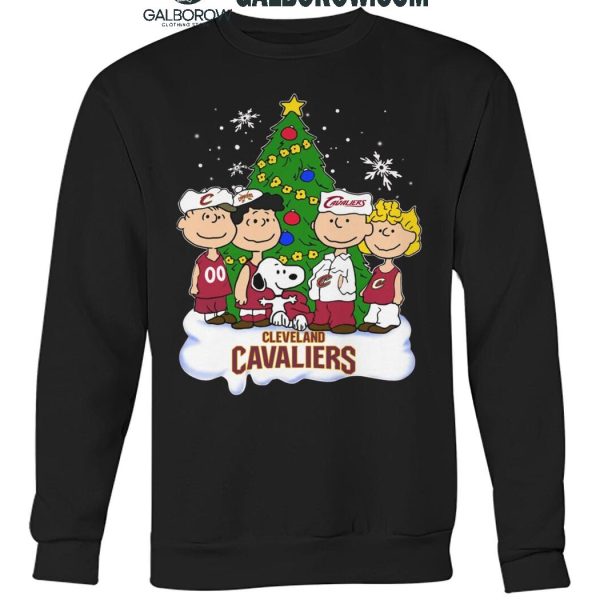 Cleveland Cavaliers Snoopy Celebrating Christmas Happy Holidays T Shirt