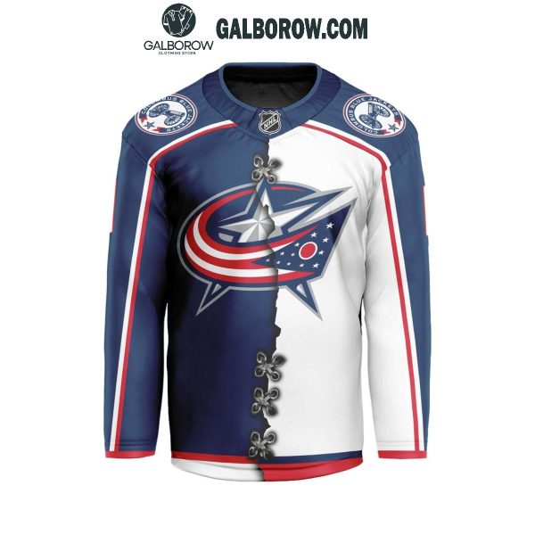 Columbus Blue Jackets 2024 Home Mix Away Personalized Hockey Jersey