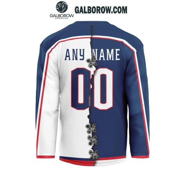 Columbus Blue Jackets 2024 Home Mix Away Personalized Hockey Jersey