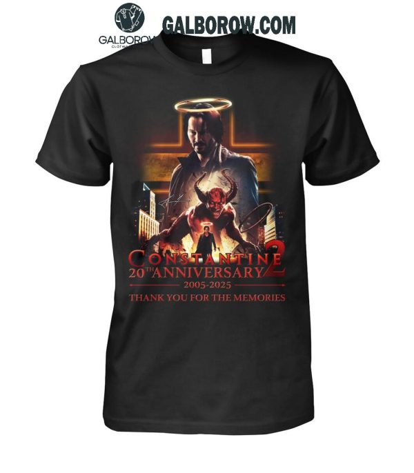 Constantine 20th Anniversary 2005-2025 Thank You For The Memories T-Shirt