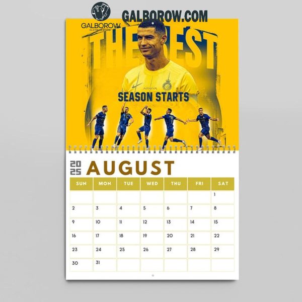 Cristiano Ronaldo CR7 Siuuuuu Happy New Year 2025 Wall Hanging And Desk Calendar