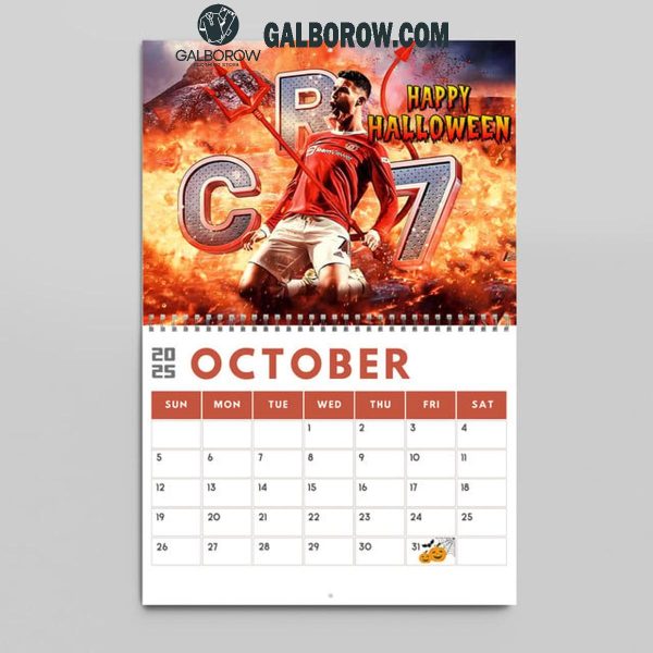 Cristiano Ronaldo CR7 Siuuuuu Happy New Year 2025 Wall Hanging And Desk Calendar