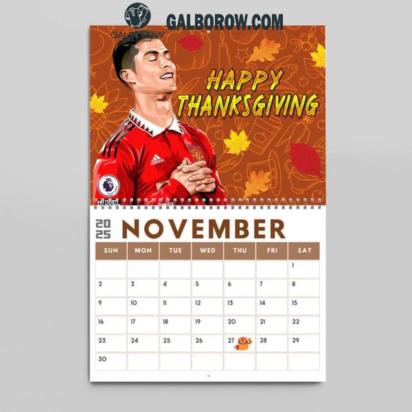 Cristiano Ronaldo CR7 Siuuuuu Happy New Year 2025 Wall Hanging And Desk Calendar