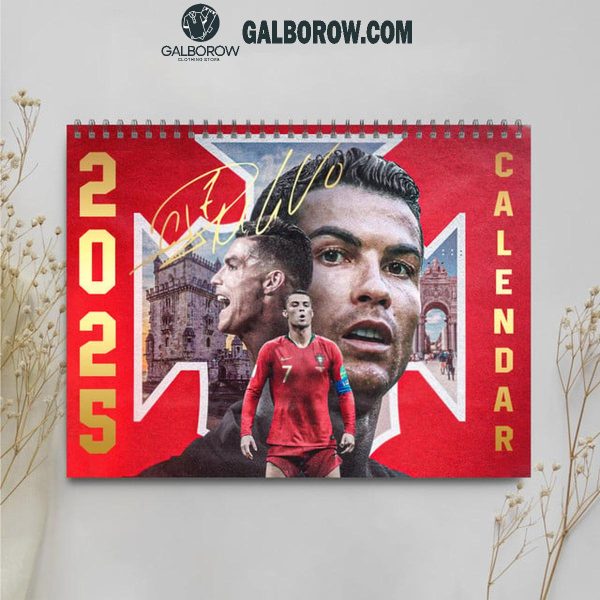 Cristiano Ronaldo CR7 Siuuuuu Happy New Year 2025 Wall Hanging And Desk Calendar