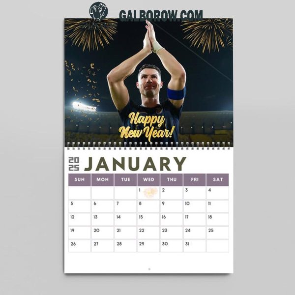 Cristiano Ronaldo CR7 Siuuuuu Happy New Year 2025 Wall Hanging And Desk Calendar