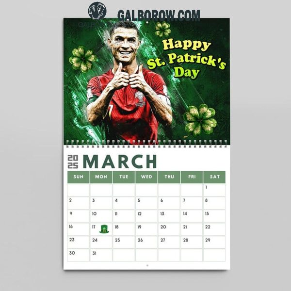 Cristiano Ronaldo CR7 Siuuuuu Happy New Year 2025 Wall Hanging And Desk Calendar