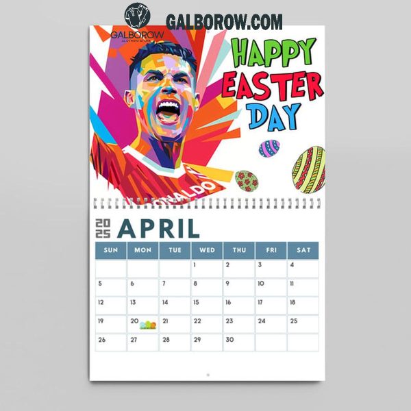 Cristiano Ronaldo CR7 Siuuuuu Happy New Year 2025 Wall Hanging And Desk Calendar