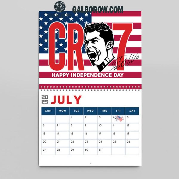 Cristiano Ronaldo CR7 Siuuuuu Happy New Year 2025 Wall Hanging And Desk Calendar