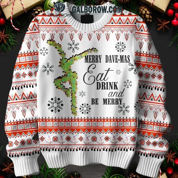 Dave Matthews Band DMB Merry Davemas 2024 Christmas Ugly Sweater White