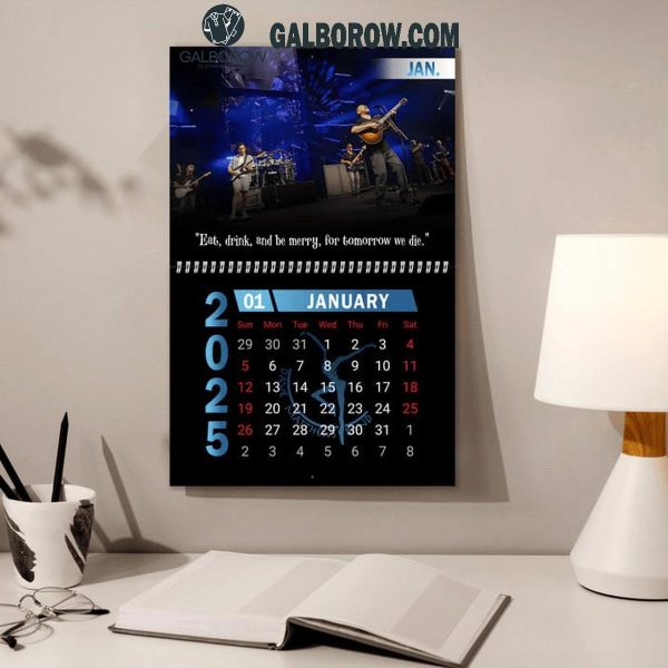 Dave Matthews Band Happy New Year 2025 Wall Hanging Calendar