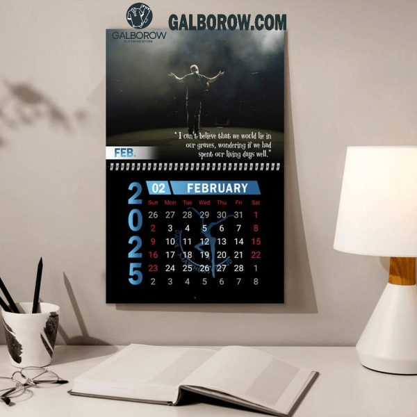 Dave Matthews Band Happy New Year 2025 Wall Hanging Calendar