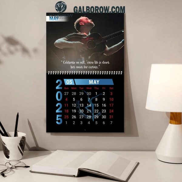 Dave Matthews Band Happy New Year 2025 Wall Hanging Calendar