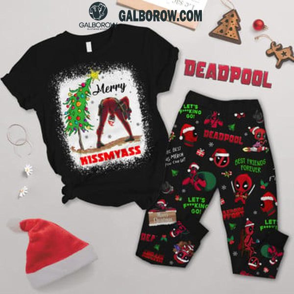 Deadpool Best Friend Forever Wolverine In Christmas Fleece Pajamas Set