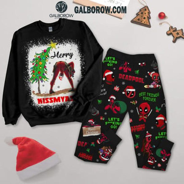 Deadpool Best Friend Forever Wolverine In Christmas Fleece Pajamas Set