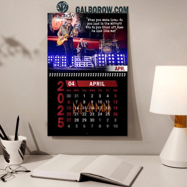 Def Leppard Happy New Year 2025 Wall Hanging Calendar